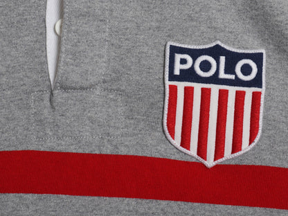 ポロ ラルフローレン ボーダー 長袖 ラガーシャツ メンズ XS ラグビー 長袖シャツ ポロシャツ カットソー ワッペン ワンポイント ボックス