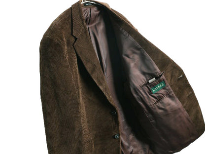 デッドストック ローレン ラルフローレン 太畝 コーデュロイ テーラード ジャケット メンズ L 程 新品 ポロ ブレザー トラッド きれいめ 茶