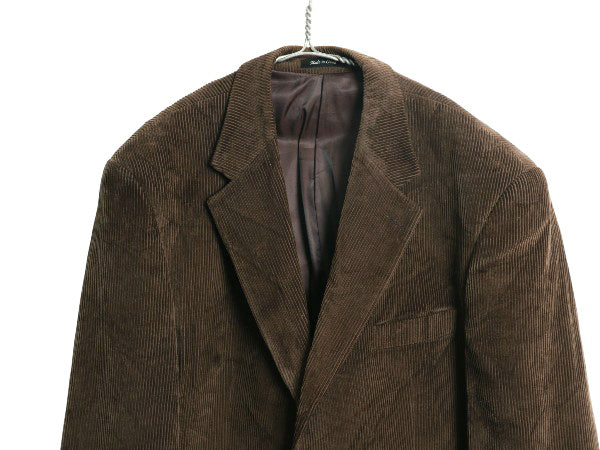 デッドストック ローレン ラルフローレン 太畝 コーデュロイ テーラード ジャケット メンズ L 程 新品 ポロ ブレザー トラッド きれいめ 茶