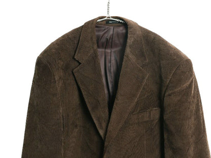デッドストック ローレン ラルフローレン 太畝 コーデュロイ テーラード ジャケット メンズ L 程 新品 ポロ ブレザー トラッド きれいめ 茶