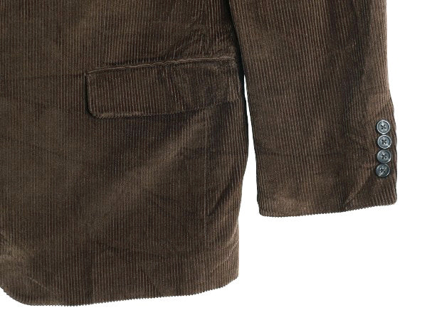 デッドストック ローレン ラルフローレン 太畝 コーデュロイ テーラード ジャケット メンズ L 程 新品 ポロ ブレザー トラッド きれいめ 茶