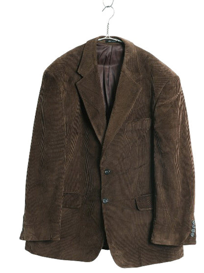 デッドストック ローレン ラルフローレン 太畝 コーデュロイ テーラード ジャケット メンズ L 程 新品 ポロ ブレザー トラッド きれいめ 茶