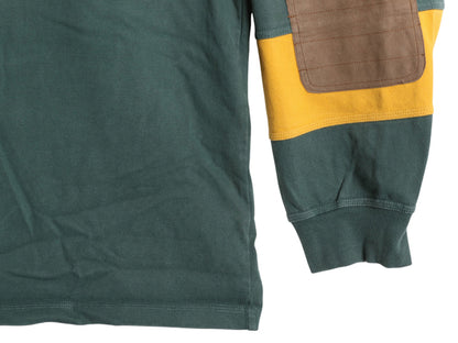 00s オービス ハーフジップ 長袖 Tシャツ メンズ XL オールド ボーダー ラガーシャツ 素材 ロンT ヘビーウェイト 大きいサイズ ハイネック