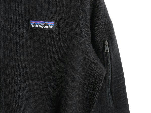 パタゴニア ベターセーター ジャケット レディース S 20年製 アウトドア 裏起毛 フリース セーター フルジップ ブルゾン ブラック シンプル