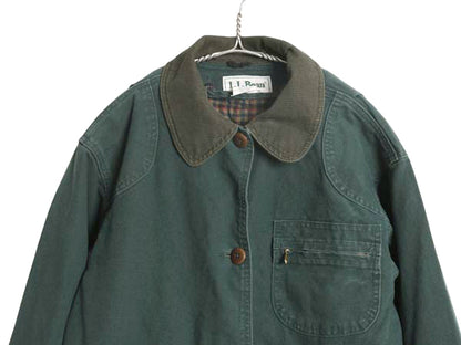 80s USA製 エルエルビーン ダック ハンティング ジャケット レディース S / ヴィンテージ カバーオール ハーフ コート 中綿 ライナー 付き