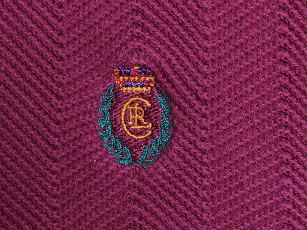 80s チャップス ラルフローレン コットン ニット セーター メンズ L / ヴィンテージ ポロ ヘリンボーン ストライプ ワンポイント シンプル
