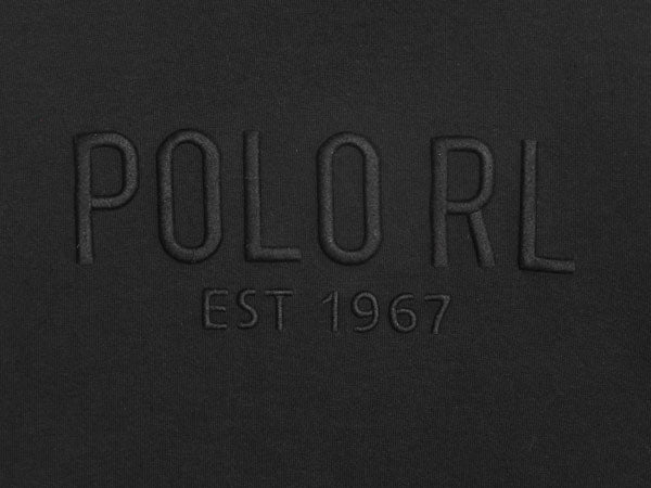 ポロ ラルフローレン ロゴ 刺繍 フード パーカー メンズ L / プルオーバー ストレッチ スムース ジャージ 素材 スウェット トレーナー 黒