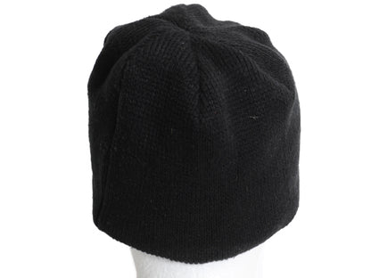 US企画 ノースフェイス アクリル ニット キャップ フリーサイズ 古着 帽子 アウトドア ビーニー ワッチ ニット帽 フリース ライナー付き 黒