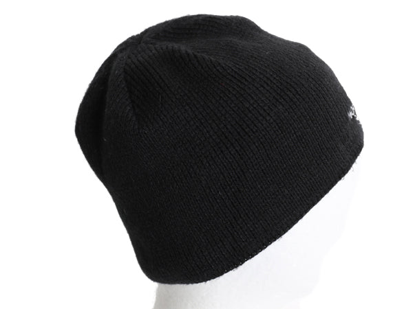 US企画 ノースフェイス アクリル ニット キャップ フリーサイズ 古着 帽子 アウトドア ビーニー ワッチ ニット帽 フリース ライナー付き 黒