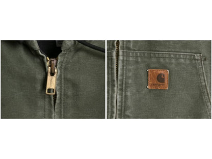 US企画 カーハート アクティブ ジャケット メンズ XL / ワーク ダック フード パーカー 中綿 キルティング ライナー ブルゾン 大きいサイズ