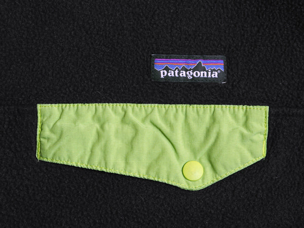 パタゴニア ライトウェイト シンチラ スナップT メンズ L / 15年製 アウトドア フリース プルオーバー ジャケット ハイネック ブルゾン 黒