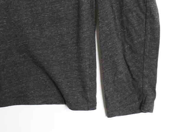ポロ ラルフローレン フード付き 長袖 Tシャツ メンズ Ｍ / コットン ロンT フード パーカー プルオーバー ワンポイント ポニー 無地 濃灰