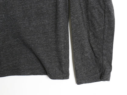 ポロ ラルフローレン フード付き 長袖 Tシャツ メンズ Ｍ / コットン ロンT フード パーカー プルオーバー ワンポイント ポニー 無地 濃灰