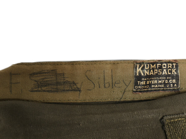 50s USA製 ★ コットン キャンバス バックパック / ヴィンテージ アウトドア キャンプ 鞄 デイパック リュックサック ナップサック カーキ
