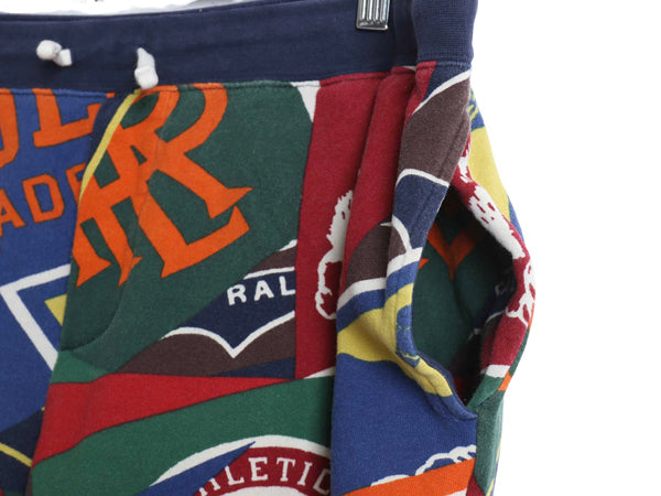 ポロ ラルフローレン スウェット ショートパンツ メンズ XXL 裏起毛 カレッジ ペナントマスコット タイガー ショーツ 短パン 大きいサイズ