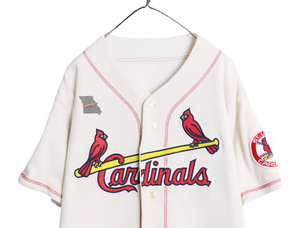 カージナルス リバーシブル ベースボール シャツ メンズ XL MLB オフィシャル マジェスティック ユニフォーム ダブルフェイス 大きいサイズ