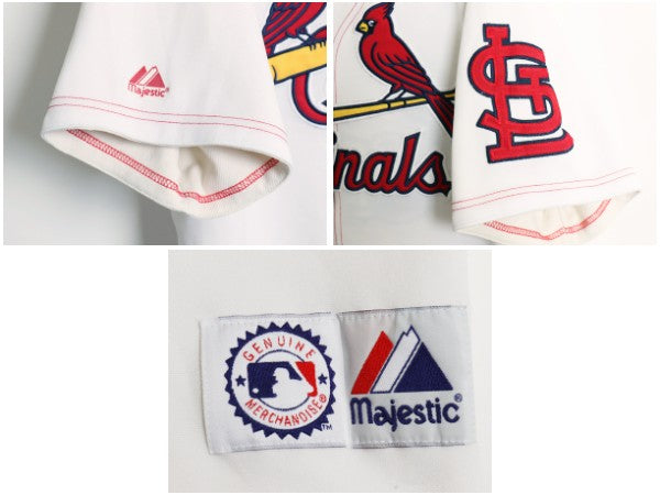 カージナルス リバーシブル ベースボール シャツ メンズ XL MLB オフィシャル マジェスティック ユニフォーム ダブルフェイス 大きいサイズ