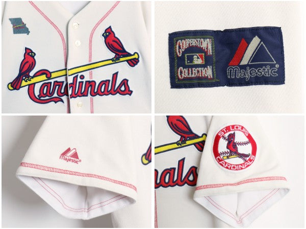 カージナルス リバーシブル ベースボール シャツ メンズ XL MLB オフィシャル マジェスティック ユニフォーム ダブルフェイス 大きいサイズ