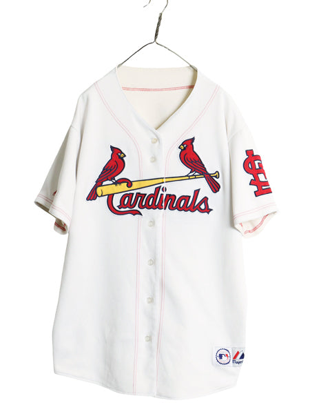 カージナルス リバーシブル ベースボール シャツ メンズ XL MLB オフィシャル マジェスティック ユニフォーム ダブルフェイス 大きいサイズ