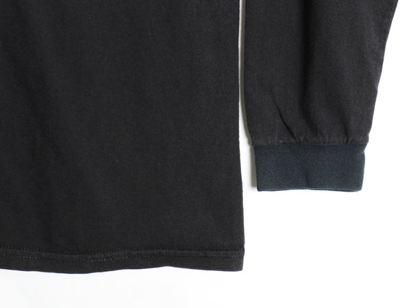 00s ナイキ スモール スウッシュ 刺繍 長袖 Tシャツ メンズ XL / オールド ロンT ヘビーウェイト ワンポイント ツートン 大きいサイズ 黒