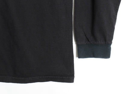 00s ナイキ スモール スウッシュ 刺繍 長袖 Tシャツ メンズ XL / オールド ロンT ヘビーウェイト ワンポイント ツートン 大きいサイズ 黒
