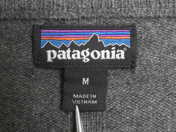 パタゴニア Vネック ニット セーター レディース M / 20年製 アウトドア カシミヤ ウール ハイゲージ シンプル きれいめ 無地 薄手 グレー パタゴニア Vネック ニット セーター レディース M / 20年製