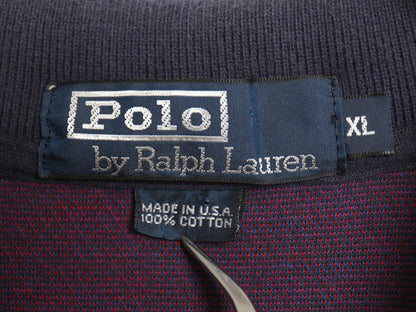 90s USA製 ポロ ラルフローレン チェック 長袖 ポロシャツ メンズ XL / オールド 長袖シャツ スムース コットン 大きいサイズ マルチカラー