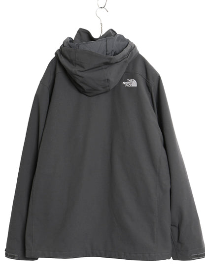 ノースフェイス 中綿 ソフトシェル マウンテン パーカー ジャケット メンズ XL / ナイロン アウトドア フルジップ マンパ 大きいサイズ 灰