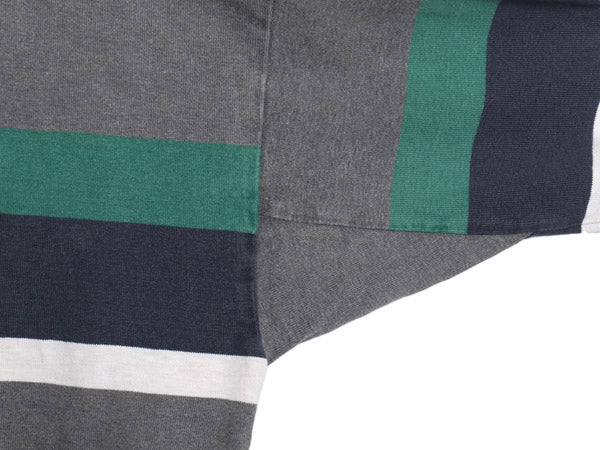 90s USA製 エルエルビーン ボーダー 長袖 ラガーシャツ メンズ XL / オールド ラグビー 長袖シャツ ポロシャツ マルチカラー 大きいサイズ