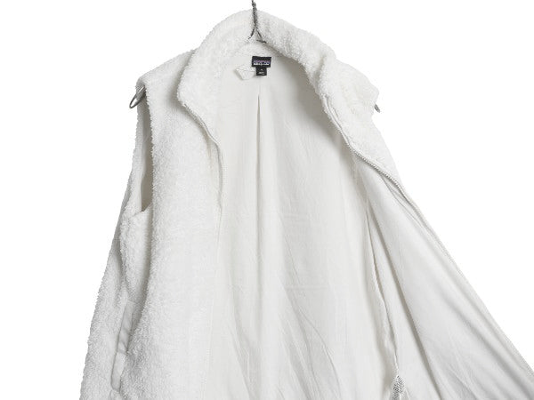 パタゴニア ロスガトス フリース ベスト レディース М / 24年製 ハイ パイル ボア 重ね着 フルジップ アウトドア ハイネック ワンポイント