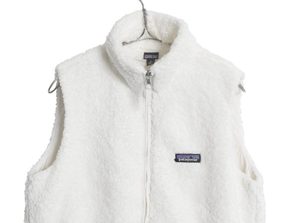 パタゴニア ロスガトス フリース ベスト レディース М / 24年製 ハイ パイル ボア 重ね着 フルジップ アウトドア ハイネック ワンポイント