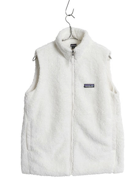 パタゴニア ロスガトス フリース ベスト レディース М / 24年製 ハイ パイル ボア 重ね着 フルジップ アウトドア ハイネック ワンポイント