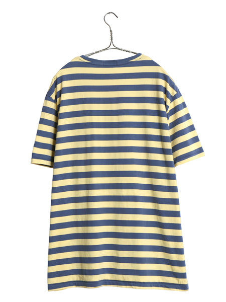 ポロ ラルフローレン ボーダー 半袖 Tシャツ メンズ XL 古着 コットン シングルステッチ ワンポイント カットソー ツートン 大きいサイズ