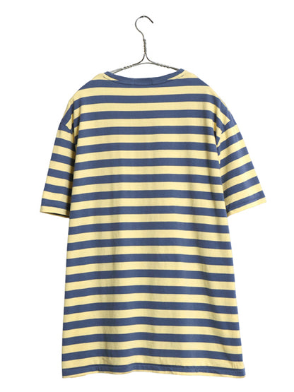 ポロ ラルフローレン ボーダー 半袖 Tシャツ メンズ XL 古着 コットン シングルステッチ ワンポイント カットソー ツートン 大きいサイズ