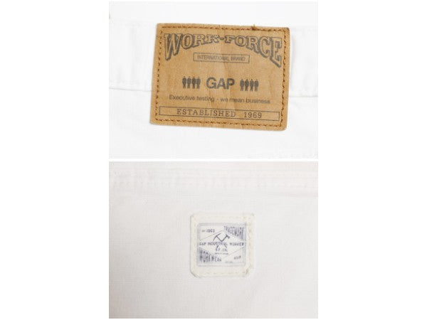 ギャップ ペインター パンツ メンズ 実寸 35 30 古着 ワーク ストレッチ コットン キャンバス ストレート ワンポイント ボトムス ホワイト