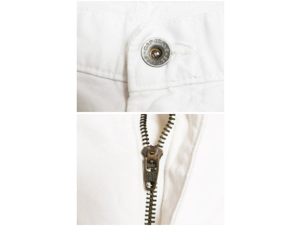 ギャップ ペインター パンツ メンズ 実寸 35 30 古着 ワーク ストレッチ コットン キャンバス ストレート ワンポイント ボトムス ホワイト