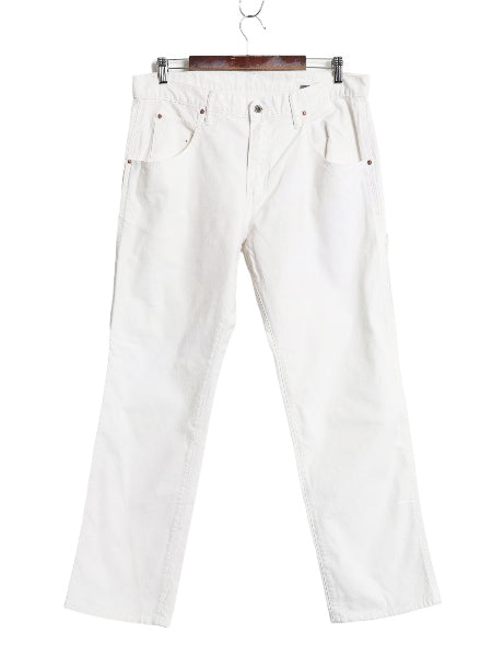 ギャップ ペインター パンツ メンズ 実寸 35 30 古着 ワーク ストレッチ コットン キャンバス ストレート ワンポイント ボトムス ホワイト