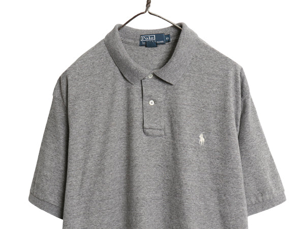 00s ポロ ラルフローレン  半袖 ポロシャツ メンズ XL 古着 オールド 半袖シャツ ワンポイント コットン ストレッチ スムース 大きいサイズ