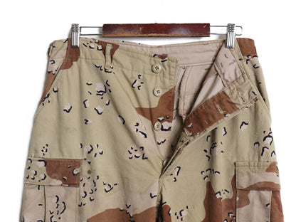 80s US ARMY 米軍実物 デザート カモ カーゴ パンツ MEDIUM LONG / 古着 ヴィンテージ 83年製 BDU 6C チョコチップ 迷彩柄 ミリタリー 軍物