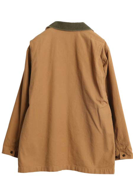 エルエルビーン ダック ハンティング ジャケット レディース M / アウトドア カバーオール ハーフ コート チェック ライナー 付き コットン