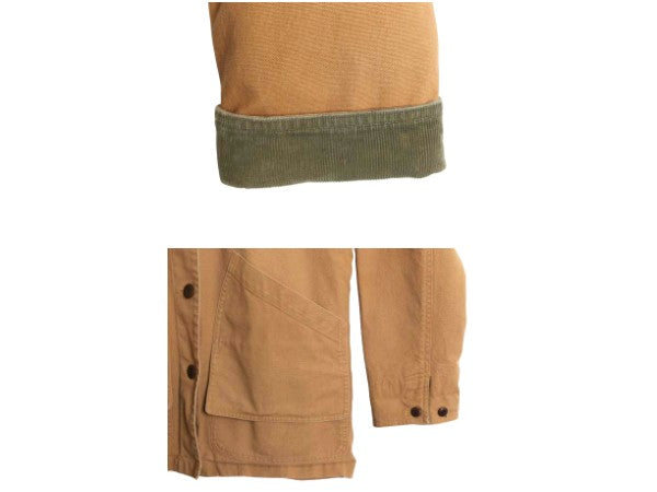 エルエルビーン ダック ハンティング ジャケット レディース M / アウトドア カバーオール ハーフ コート チェック ライナー 付き コットン