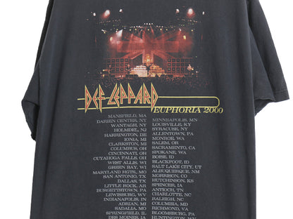 00s デフレパード 両面 ツアー プリント Tシャツ メンズ M / オールド オフィシャル フォト グラフィック バンド ロック ヘビーウェイト 黒