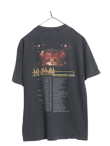 00s デフレパード 両面 ツアー プリント Tシャツ メンズ M / オールド オフィシャル フォト グラフィック バンド ロック ヘビーウェイト 黒