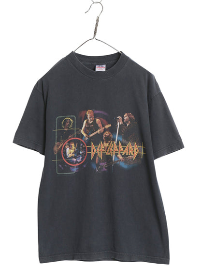 00s デフレパード 両面 ツアー プリント Tシャツ メンズ M / オールド オフィシャル フォト グラフィック バンド ロック ヘビーウェイト 黒