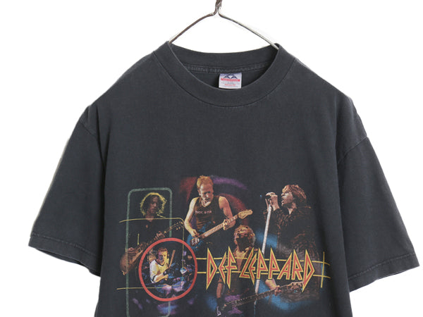 00s デフレパード 両面 ツアー プリント Tシャツ メンズ M / オールド オフィシャル フォト グラフィック バンド ロック ヘビーウェイト 黒