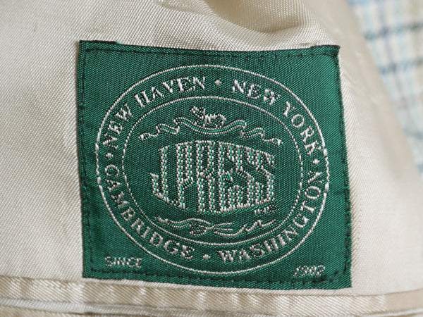 90s USA製 J PRESS テーラード ジャケット メンズ XL 程/ オールド ブレザー マギー ウール チェック マルチカラー 大きいサイズ トラッド