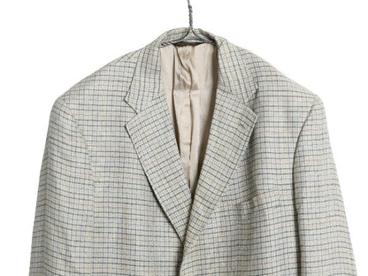 90s USA製 J PRESS テーラード ジャケット メンズ XL 程/ オールド ブレザー マギー ウール チェック マルチカラー 大きいサイズ トラッド