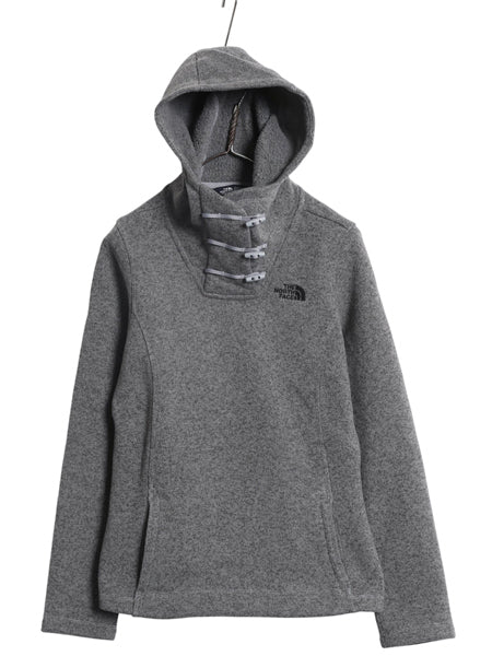 US企画 ノースフェイス セーター フリース パーカー ジャケット レディース S プルオーバー ニット ブルゾン 裏 ボア パイル ワンポイント