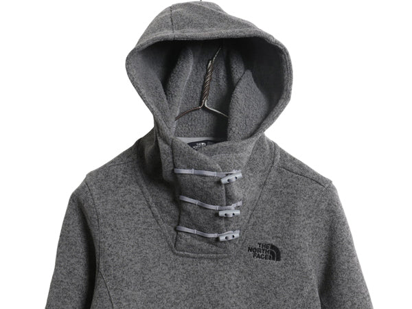 US企画 ノースフェイス セーター フリース パーカー ジャケット レディース S プルオーバー ニット ブルゾン 裏 ボア パイル ワンポイント