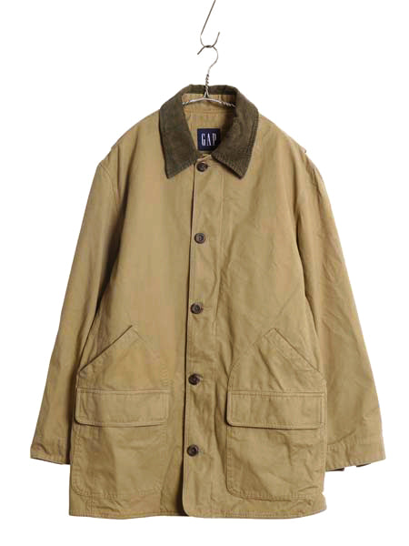 00s オールド ギャップ コットン ハンティング ジャケット メンズ L / 古着 中綿 フィールド カバーオール ハーフ コート 襟 コーデュロイ 